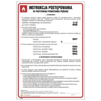 Znak "Instrukcja postępowania w przypadku powstania pożaru" Signproject