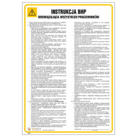 Znak "Instrukcja BHP obowiązująca wszystkich pracowników" Signproject