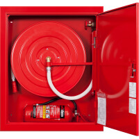 Hydrant wewnętrzny FIT z wężem półsztywnym DN 25 z gaśnicą pod zwijadłem