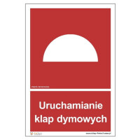 Znak "Uruchamianie klap dymowych" Signproject