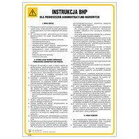 Znak "Instrukcja BHP dla pomieszczeń administracyjno-biurowych" Signproject