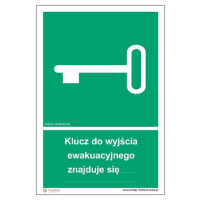 Znak "Klucz do wyjścia ewakuacyjnego" Signproject
