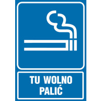 Znak "Tu wolno palić" Signproject