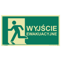 Znak "Wyjście ewakuacyjne lewe" Bold
