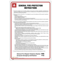 Znak "General Fire Protection instructions. Instrukcja ogólna przeciwpożarowa" Signproject
