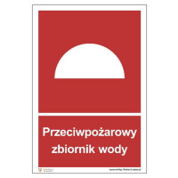 Znak "Przeciwpożarowy zbiornik wody" Signproject