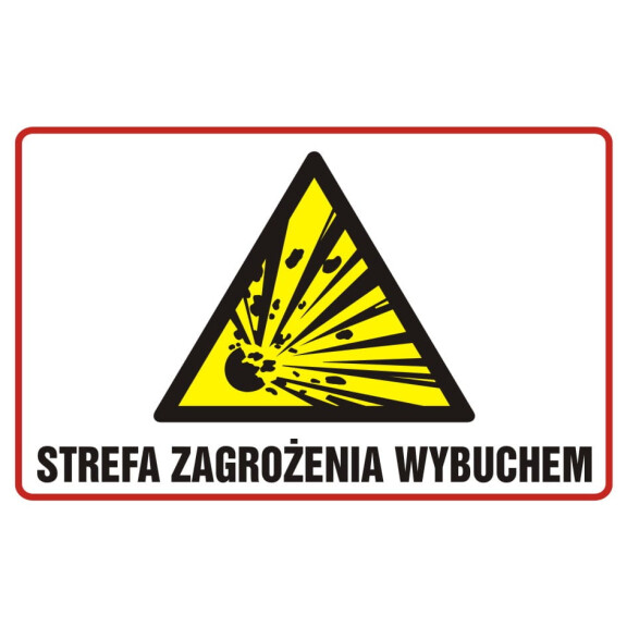 Znak "Strefa zagrożenia wybuchem" Signproject