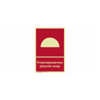 Znak "Przeciwpożarowy zbiornik wody" Bold