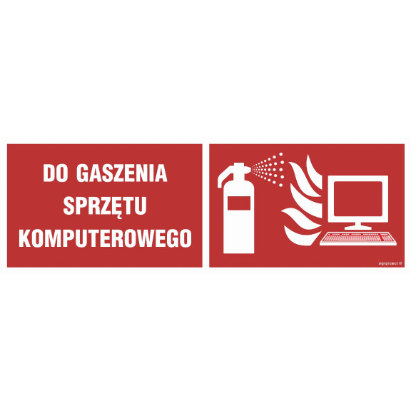 Znak „Gaśnica do gaszenia sprzętu komputerowego” Signproject
