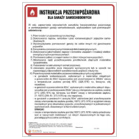 Znak "Instrukcja przeciwpożarowa dla garaży samochodowych" Signproject