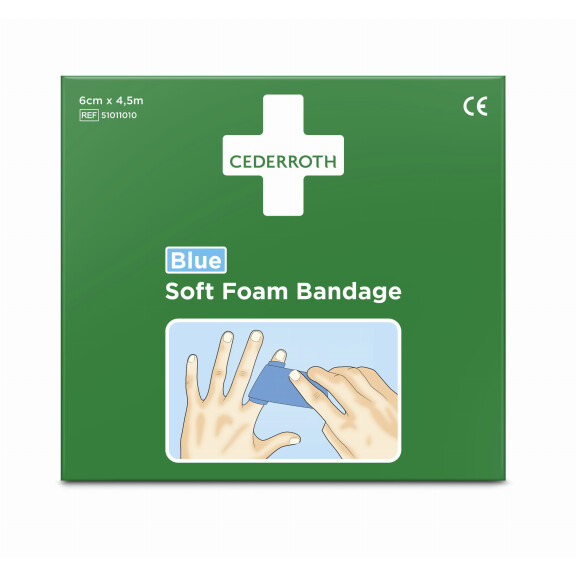 Bandaż piankowy Cederroth Soft Foam Bandage Blue 4,5m 51011010