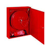Hydrant wewnętrzny DN25 smukły z miejscem na gaśnicę pod spodem BOXMET