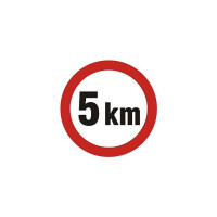Znak "Ograniczenie prędkości 5" Signproject
