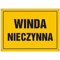 Znak "Winda nieczynna" Signproject