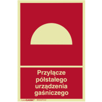Znak "Przyłącze półstałego urządzenia gaśniczego" Bold