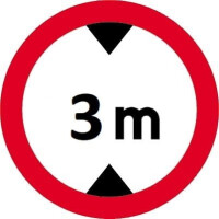 Znak "Zakaz wjazdu pojazdów o wysokości ponad 3m" Signproject