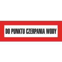 Znak "Do punktu czerpania wody" Bold