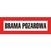 Znak "Brama pożarowa" Bold