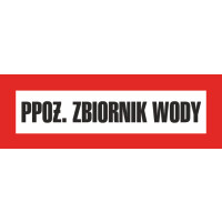 Znak "Ppoż. zbiornik wody" Bold