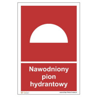 Znak "Nawodniony pion hydrantowy" Signproject