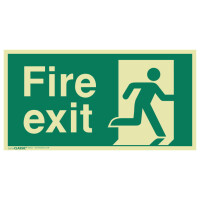 Znak "Fire exit" (right) Bold