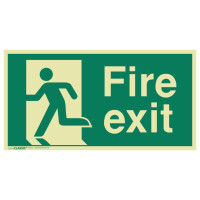 Znak "Fire exit" (left) Bold