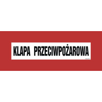Znak " Klapa przeciwpożarowa" Signproject