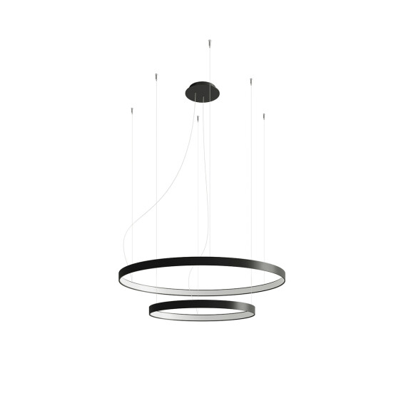 TH.212 Żyrandol RIO 2 55/78 czarny LED 4000K Thoro Lighting - Mega RABATY W KOSZYKU %