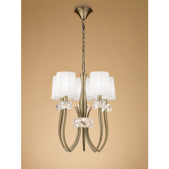 4732 Lampa wisząca MANTRA LOEWE ANTIQUE BRASS 4732 Mantra - Mega RABATY w koszyku %