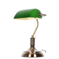 LDT 305 (GR) KLASYCZNA LAMPA BANKIERSKA BIURKOWA ZIELONA od ręki