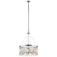 KL-PIPER-6P-PC Żyrandol / Lampa wisząca Piper – 6 źródeł światła – Polerowany chrom Elstead - Mega RABATY w koszyku %