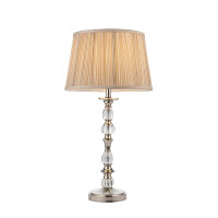 63590 Polina nickel 1lt lampa stołowa Interiors1900 - MEGA rabaty w koszyku %