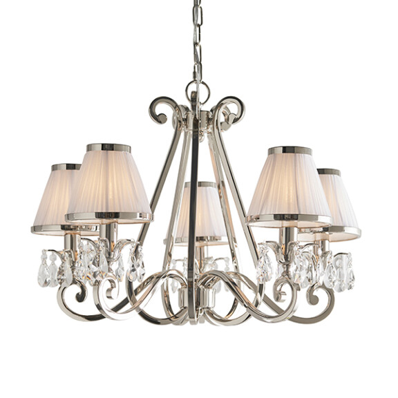 63515 Oksana nickel 5lt lampa wisząca Interiors1900 - MEGA rabaty w koszyku %