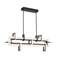 QN-INIZIO-LP-M-BK Średnia lampa wyspowa Inizio – Matowa czerń Elstead  - Mega RABATY w koszyku %