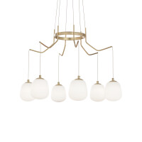 206387 Lampa wisząca karousel sp6 satin brass Ideal Lux - Mega RABATY w koszyku %