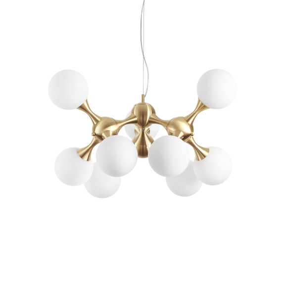 241036 Lampa wisząca nodi sp9 satin brass Ideal Lux - Mega RABATY w koszyku %