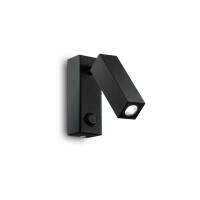 142241 Kinkiet page ap square black Ideal Lux - Mega RABATY w koszyku %