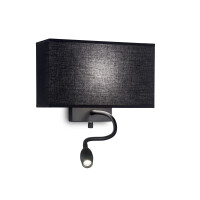 215709 Kinkiet hotel ap2 black Ideal Lux - Mega RABATY w koszyku %