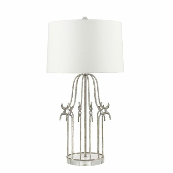 GN-STELLA-TL-SV Lampa stołowa Stella 1 – postarzane srebro Elstead - Mega RABATY w koszyku %