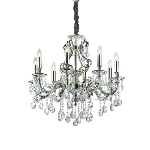 044934 Lampa wisząca gioconda sp8 silver Ideal Lux - Mega RABATY w koszyku %