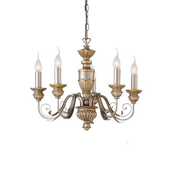 020822 Lampa wisząca firenze sp5 antique gold Ideal Lux od ręki