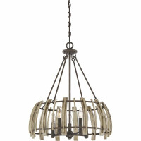 QZ-WOOD-HOLLOW-5P Wood Hollow 5 Light lampa wisząca Elstead - Mega RABATY w koszyku %
