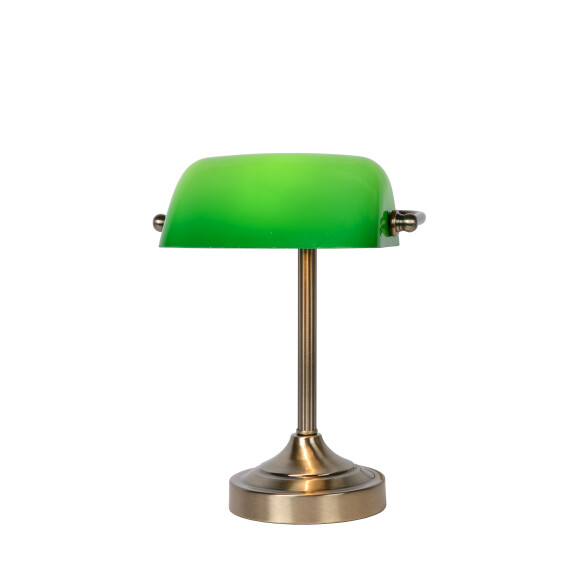 17504/01/03 LAMPA BIURKOWA BANKER SMALL ZIELONO-BRĄZOWA - Mega RABATY W KOSZYKU %