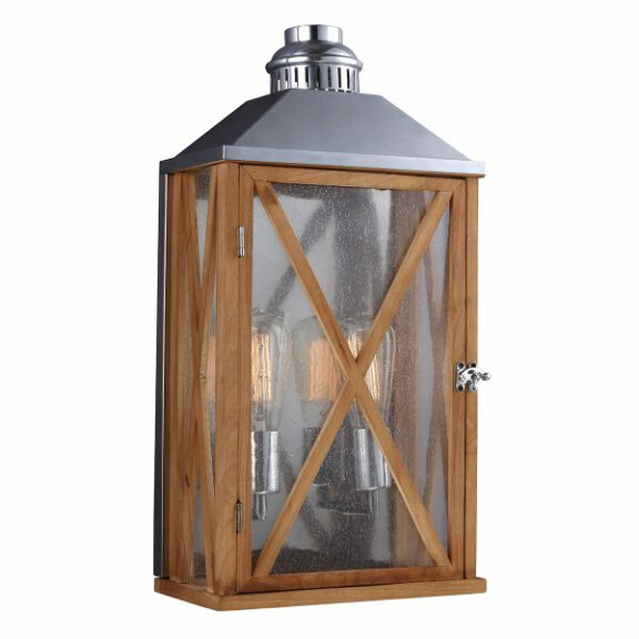 FE-LUMIERE-M-OAK Lampa ścienna Feiss Lumiere 2L Elstead - Mega RABATY w koszyku %