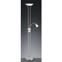 421910207 LAMPA PODŁOGOWA SANTO II NIKIEL MAT  - Mega RABATY W KOSZYKU %