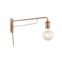 160214 Kinkiet triumph ap1 antique brass Ideal Lux - Mega RABATY w koszyku %