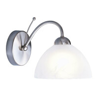 1131-1SS Milanese Kinkiet - satyna srebrny &amp; Alabaster szkło Searchlight