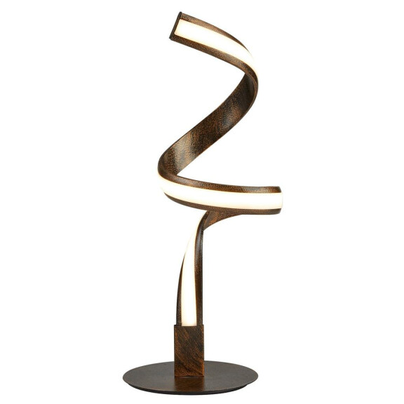 EU2812RU Ribbon LED Twist Lampa stołowa - Rustic czarny/złoty Metal &amp; Opal Searchlight