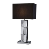 EU5110BK Reflect Mirror Lampa stołowa - Back drewno &amp; czarny Shade Searchlight