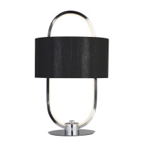 EU62801CC Madrid LED Lampa stołowa - Chrome &amp; Opal, czarny Shade Searchlight